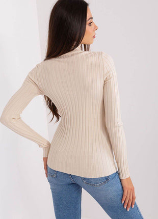 Ribbed Viscose Turtleneck Sweater - MimiStylez