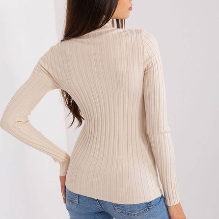 Ribbed Viscose Turtleneck Sweater - MimiStylez