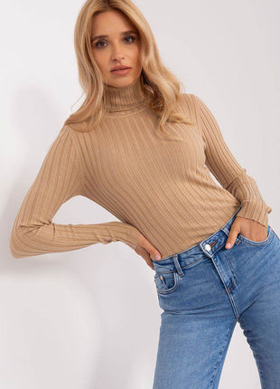 Ribbed Viscose Turtleneck Sweater - MimiStylez