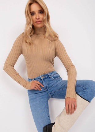 Ribbed Viscose Turtleneck Sweater - MimiStylez