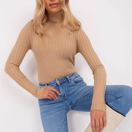 Ribbed Viscose Turtleneck Sweater - MimiStylez