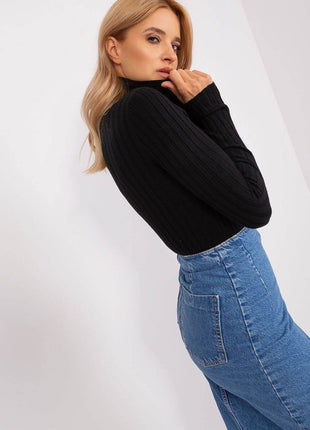 Ribbed Viscose Turtleneck Sweater - MimiStylez