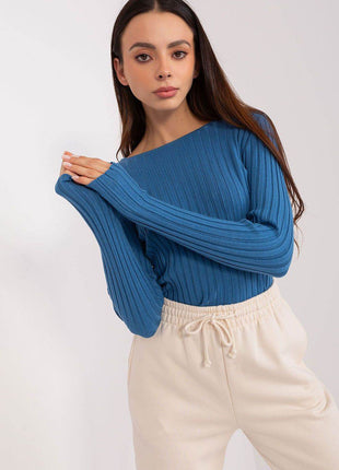 Classic Ribbed Knit Sweater – Long Sleeves & Round Neckline - MimiStylez