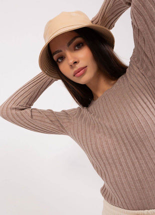 Classic Ribbed Knit Sweater – Long Sleeves & Round Neckline - MimiStylez