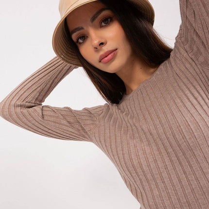 Classic Ribbed Knit Sweater – Long Sleeves & Round Neckline - MimiStylez
