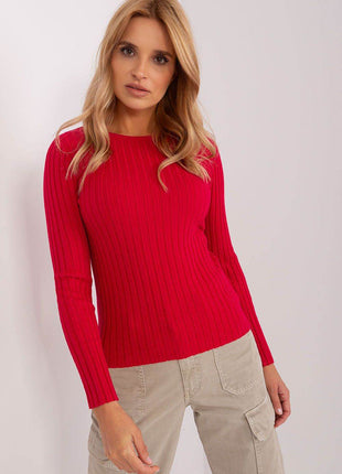 Classic Ribbed Knit Sweater – Long Sleeves & Round Neckline - MimiStylez