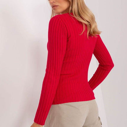 Classic Ribbed Knit Sweater – Long Sleeves & Round Neckline - MimiStylez