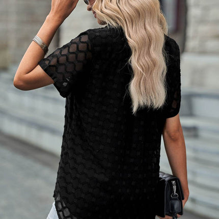 Button Up Short Sleeve Shirt - MimiStylez