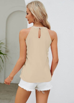 Sequin Grecian Neck Tank - MimiStylez