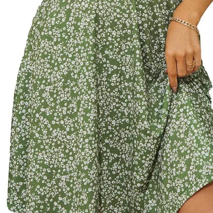 Printed Halter Neck Dress - MimiStylez