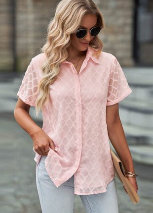 Button Up Short Sleeve Shirt - MimiStylez