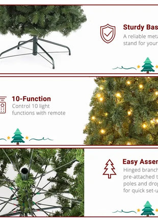 10ft Automatic Pre Lit Christmas Tree