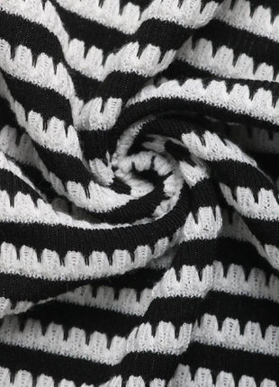 Perfee Striped Halter Neck Top and Slit Skirt Set - MimiStylez