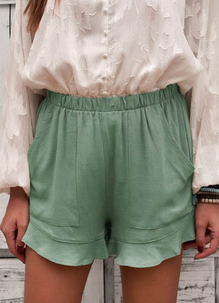 Elastic Waist Shorts with Pockets - MimiStylez