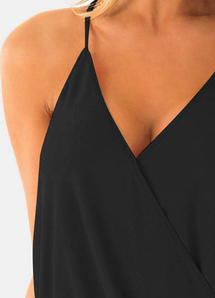 Full Size Surplice Spaghetti Strap Top - MimiStylez