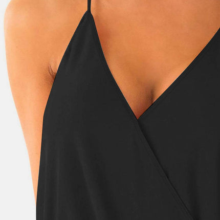 Full Size Surplice Spaghetti Strap Top - MimiStylez