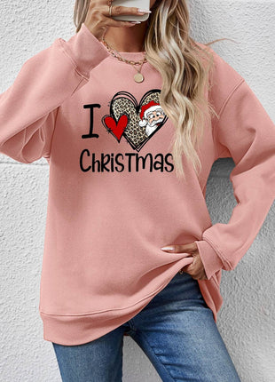 CHRISTMAS Graphic Round Neck Sweatshirt - MimiStylez