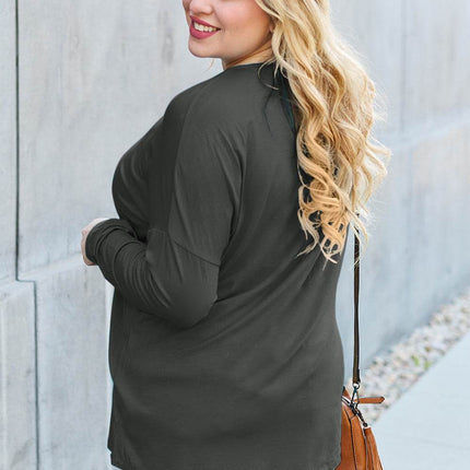 Basic Bae Full Size Round Neck Dropped Shoulder T-Shirt - MimiStylez