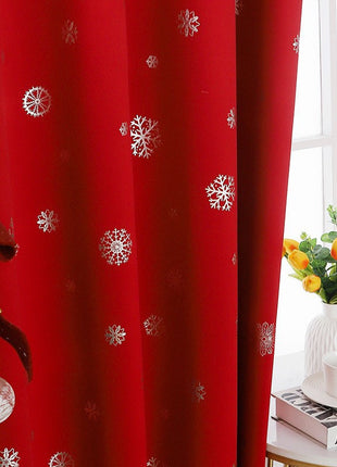 Christmas Curtain - Snowflake Christmas Design Curtain