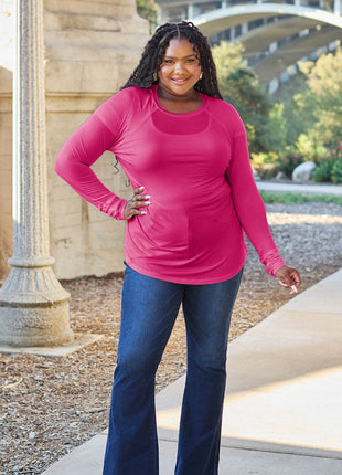 Basic Bae Full Size Round Neck Long Sleeve T-Shirt - MimiStylez