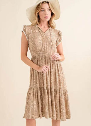 And The Why Boho Printed Tiered Maxi Dress - MimiStylez