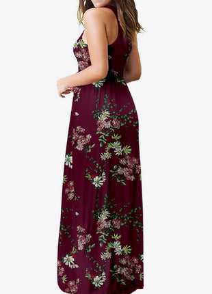 Empire Waist Sleeveless Dress with Pockets - MimiStylez