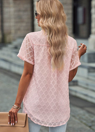 Button Up Short Sleeve Shirt - MimiStylez