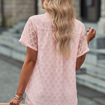 Button Up Short Sleeve Shirt - MimiStylez