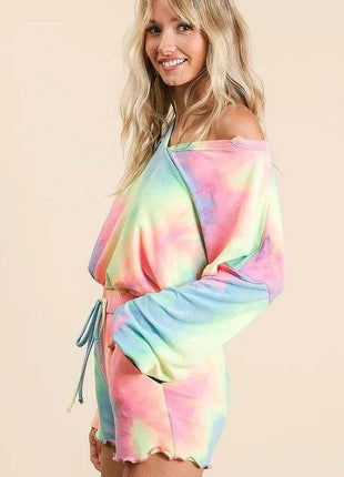 BiBi Tie Dye French Terry Top and Shorts Set - MimiStylez