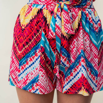 White Birch High Waisted Printed Shorts - MimiStylez