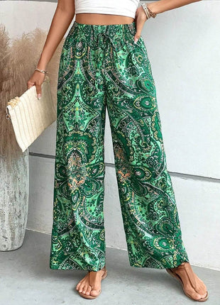 Printed Wide Leg Pants - MimiStylez