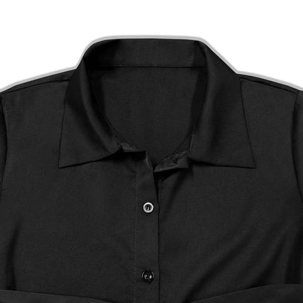 Button Down Belted Midi Shirt Dress - MimiStylez