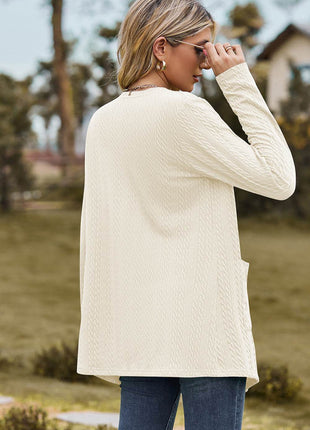 Open Front Long Sleeve Cardigan - MimiStylez