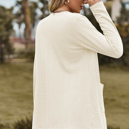 Open Front Long Sleeve Cardigan - MimiStylez