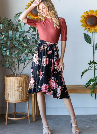 Reborn J Floral Wrap Ruffle Hem Skirt - MimiStylez