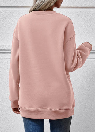 Faceless Gnomes Graphic Drop Shoulder Sweatshirt - MimiStylez