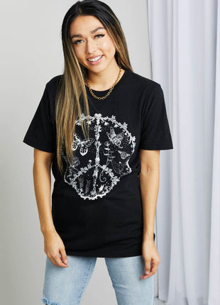 mineB Full Size Butterfly Graphic Tee Shirt - MimiStylez