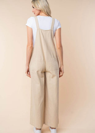 White Birch Sleeveless Wide Leg Jumpsuit - MimiStylez