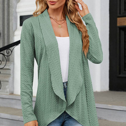 Open Front Long Sleeve Cardigan - MimiStylez