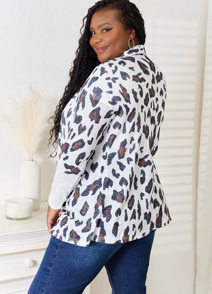 Double Take Leopard Long Sleeve Cardigan - MimiStylez