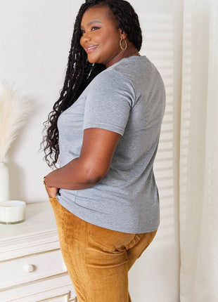 Simply Love US Flag Graphic Cuffed Sleeve T-Shirt - MimiStylez