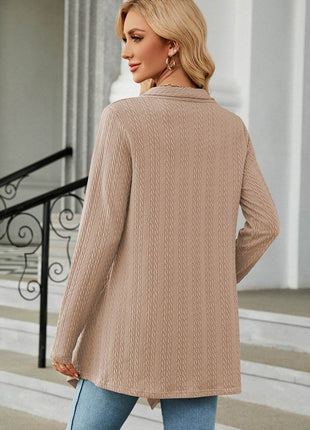 Open Front Long Sleeve Cardigan - MimiStylez