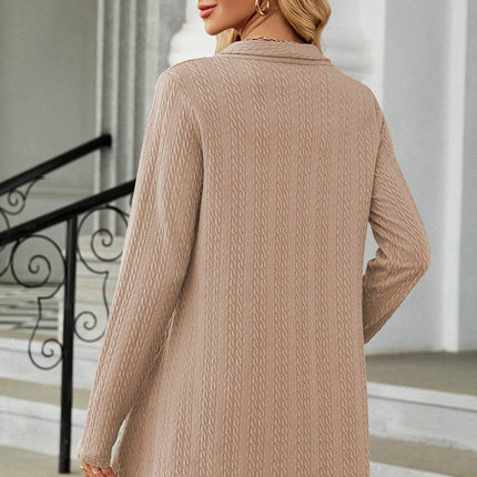 Open Front Long Sleeve Cardigan - MimiStylez