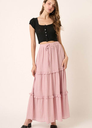 Mittoshop Drawstring High Waist Frill Skirt - MimiStylez