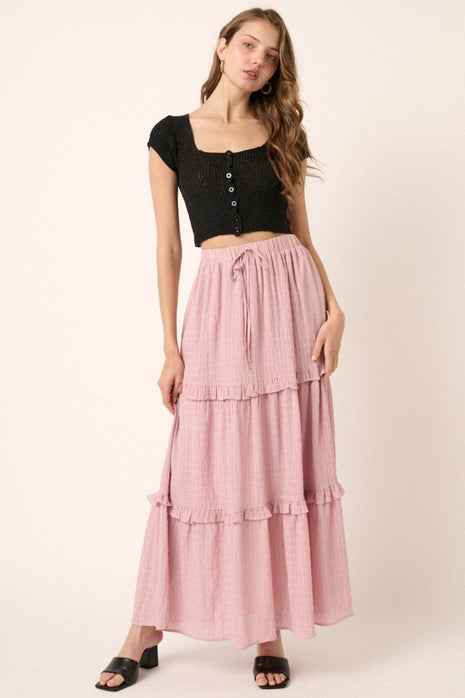 Mittoshop Drawstring High Waist Frill Skirt - MimiStylez