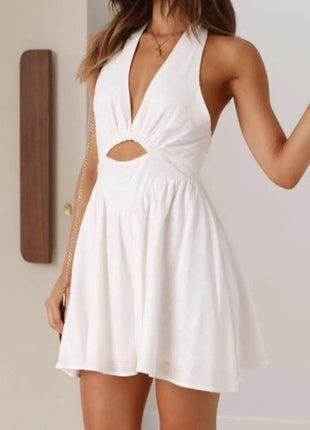 Cutout Halter Neck Mini Dress - MimiStylez