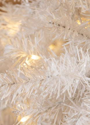 6FT White Christmas Tree Pre Lit - 250 Warm White LED