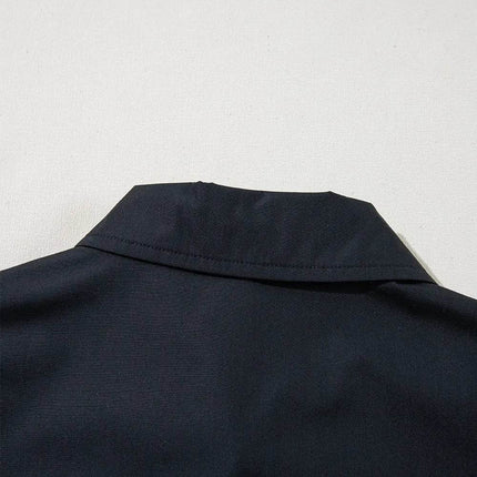 Button Up Tie Waist Puff Sleeve Mini Shirt Dress - MimiStylez