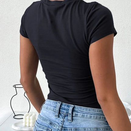 Devine Star Round Neck Short Sleeve T-Shirt - MimiStylez
