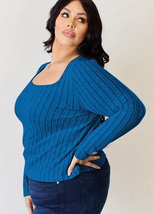 Basic Bae Full Size Ribbed Long Sleeve T-Shirt - MimiStylez
